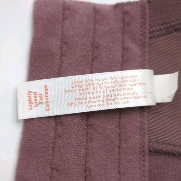 Lane Bryant Cacique Women Bra Full Coverage Lightly Lined 42DD Purple Lace - Picture 10 of 10